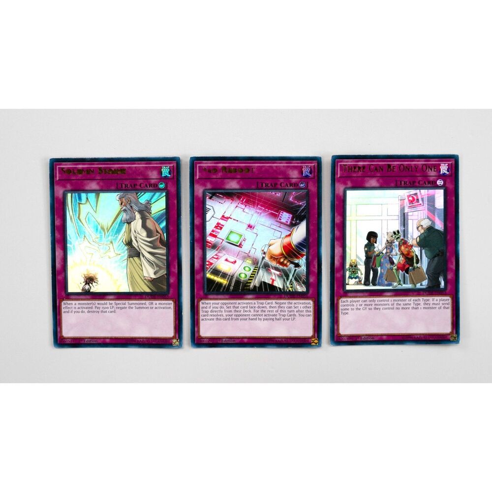 Yu-Gi-Oh! Error Misprint Foil 1st Edition Ultra Rare Name Smudge Trap Card Lot 3